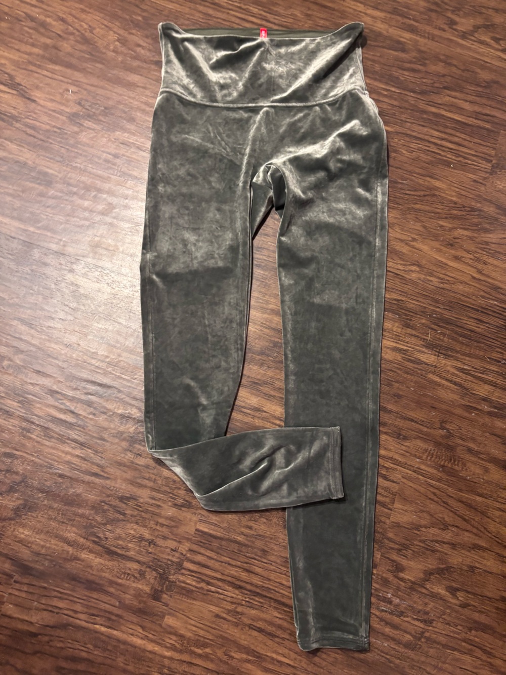 SPANX Olive Velvet Leggings